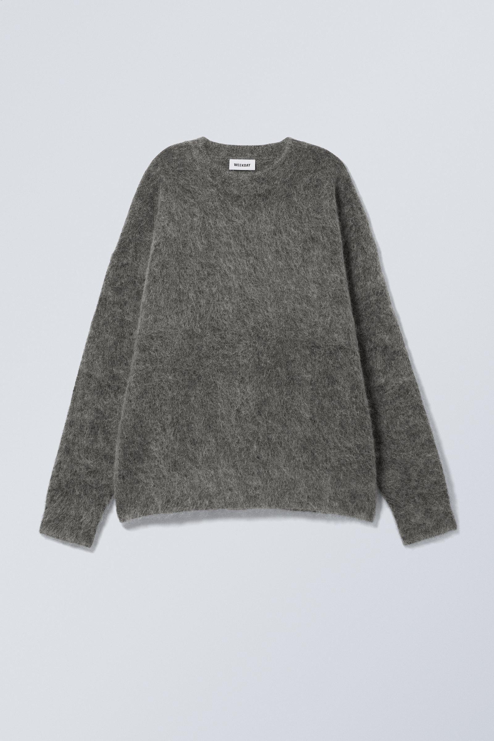 oversized knitted mohair blend sweater Dark Grey Weekday WW