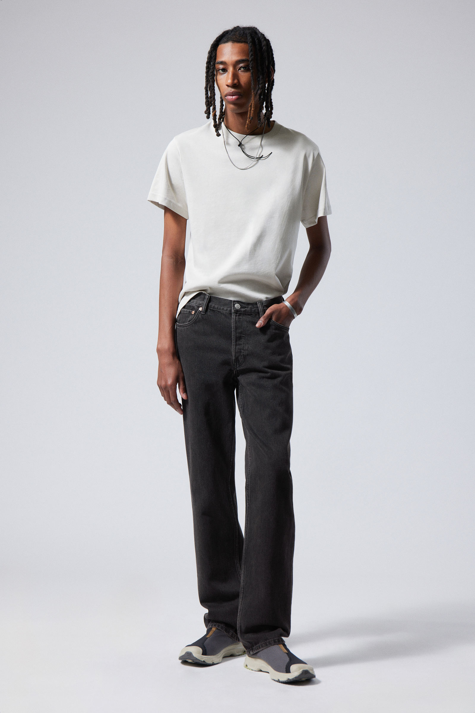 klean regular straight jeans - Tuned Black | Weekday EU