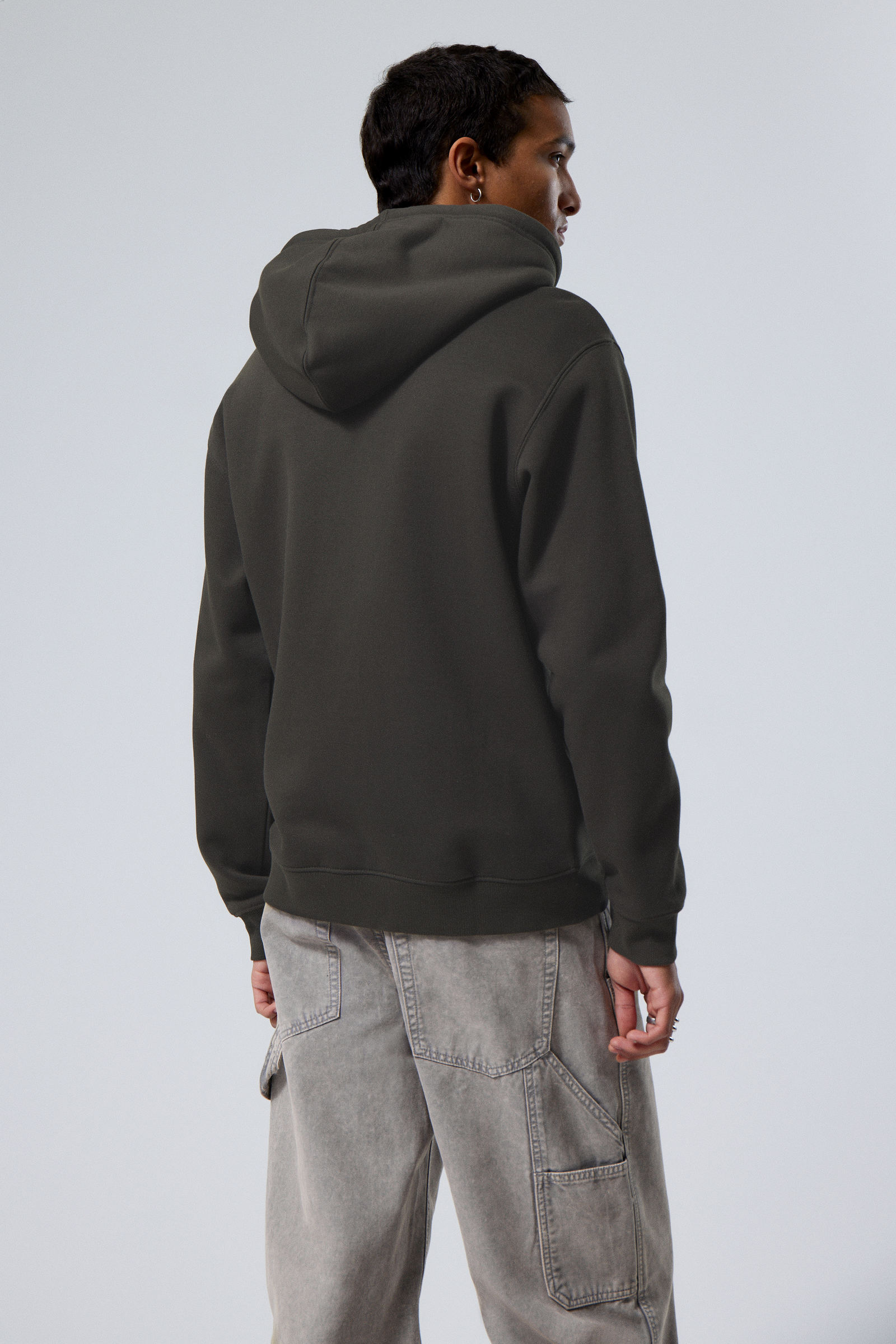 boxy graphic zip hoodie - Drippy Smiling Face | Weekday DK