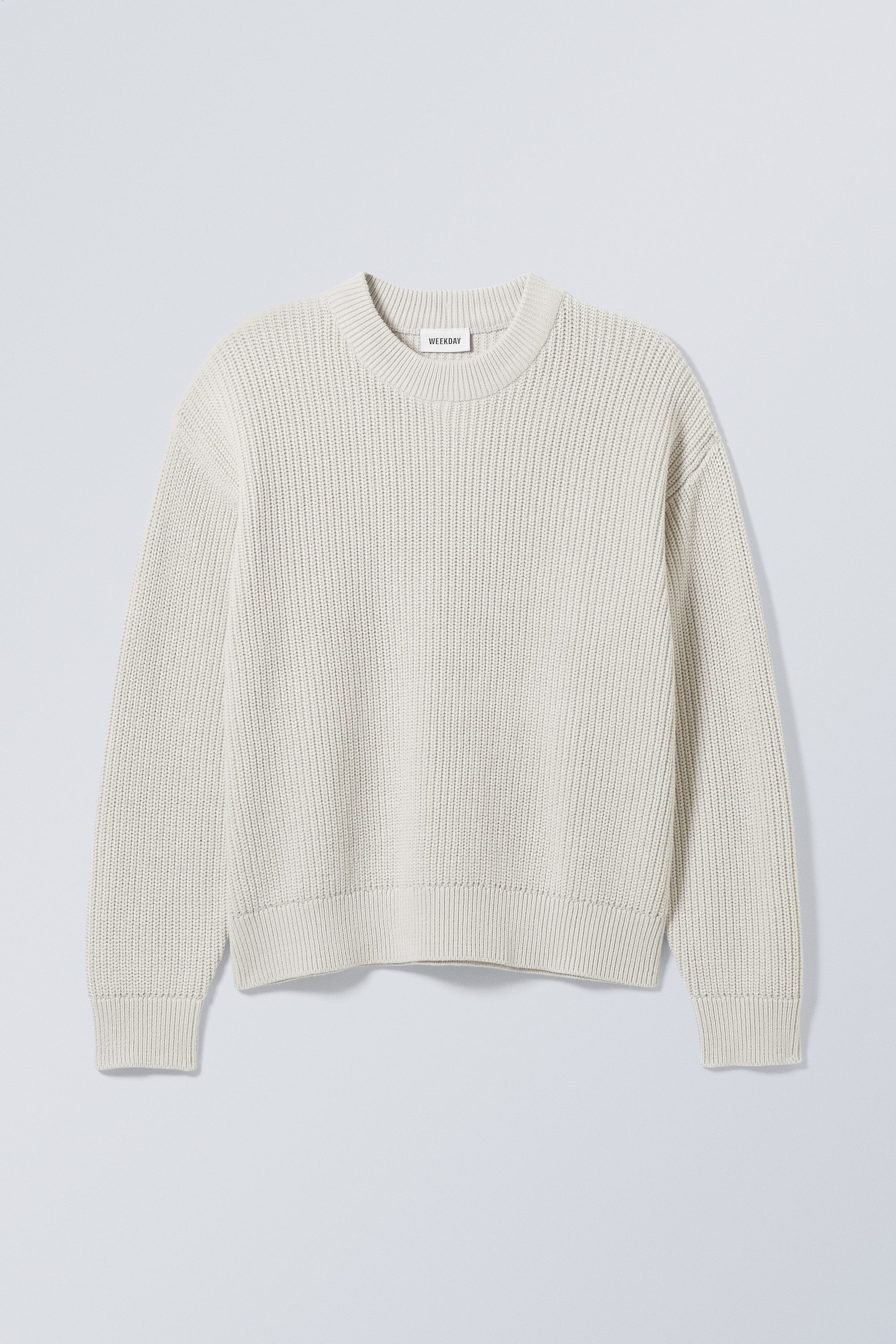 regular heavy knit sweater - Ecru | Weekday EU