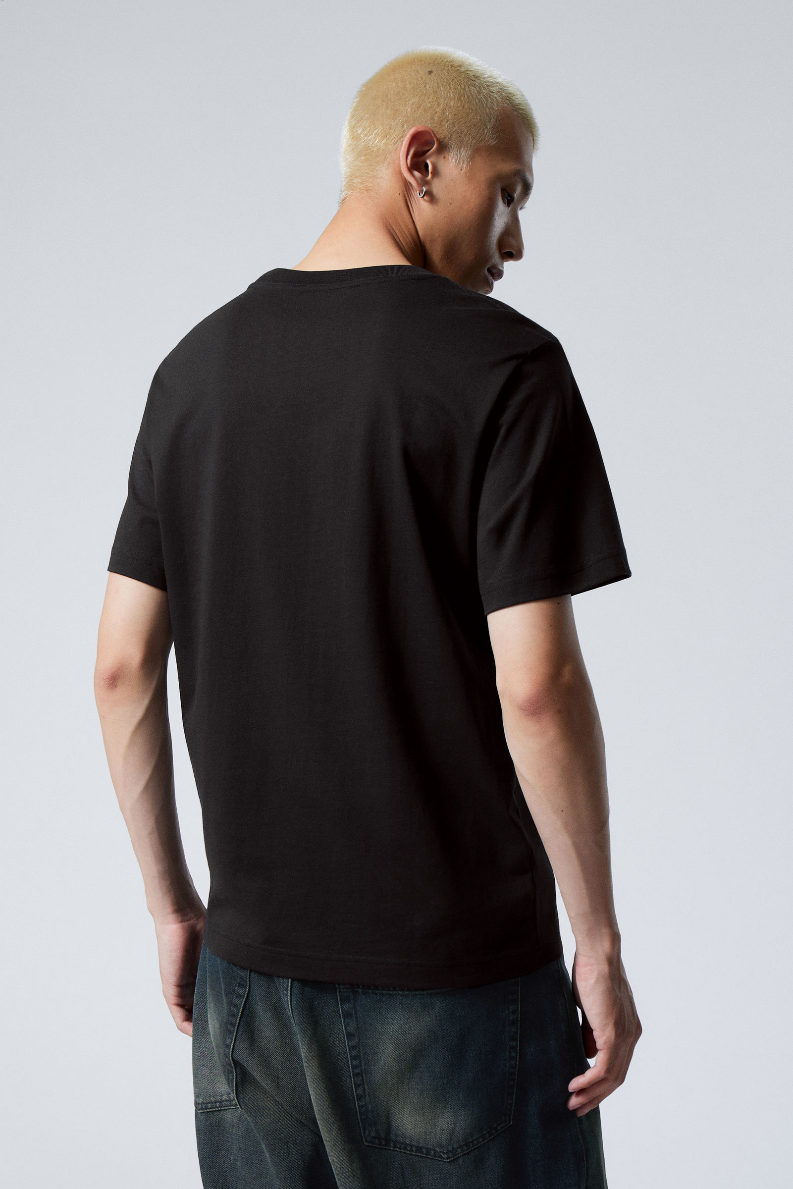 Black - Short Boxy Heavyweight T-shirt - 3