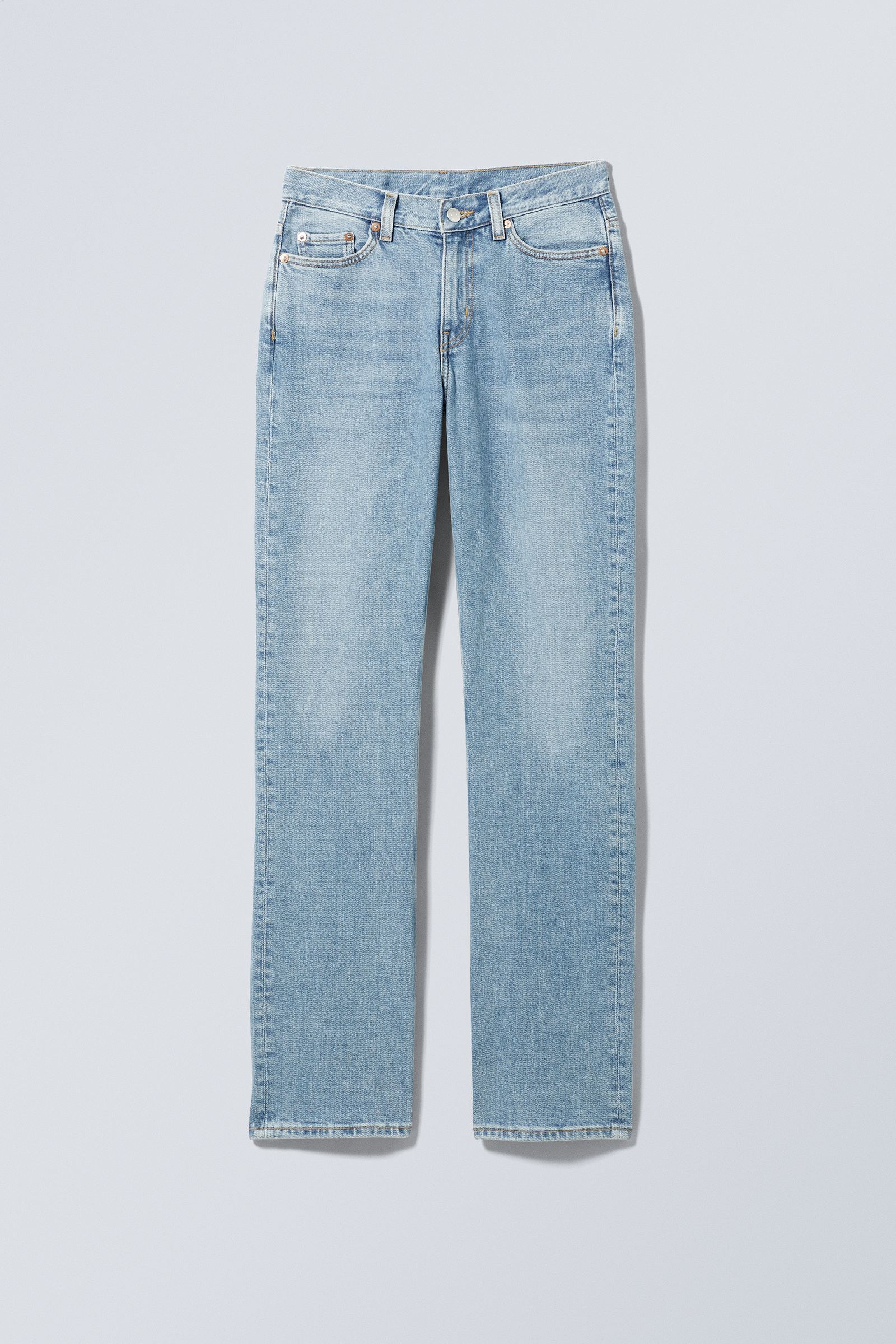 Blue Medium Dusty - Twig Mid Slim Straight Jeans - 0