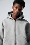 Grey Melange - Simon Scuba Zip Hoodie - 1