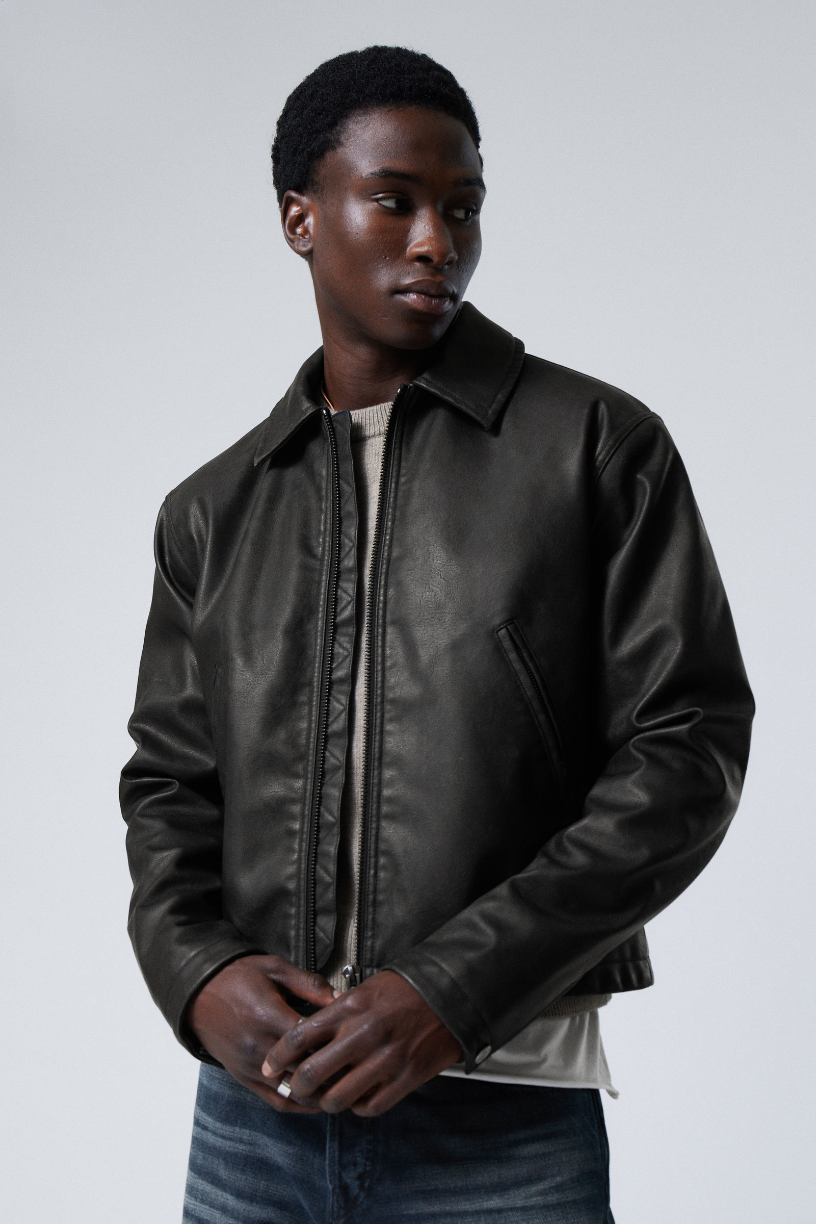 Faux leather jacket sale hotsell