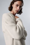 Helles Maulwurfsgrau - Oversized-Strickpullover aus Wollmischung Teo - 0