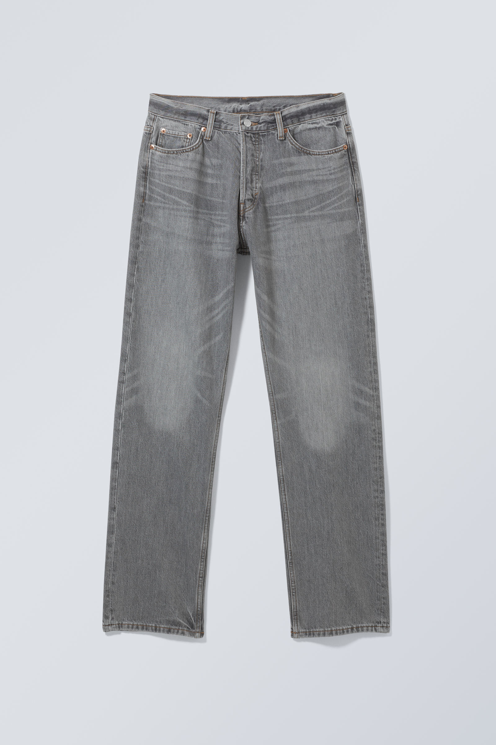 #494A4F - Space Relaxed Straight Jeans - 1