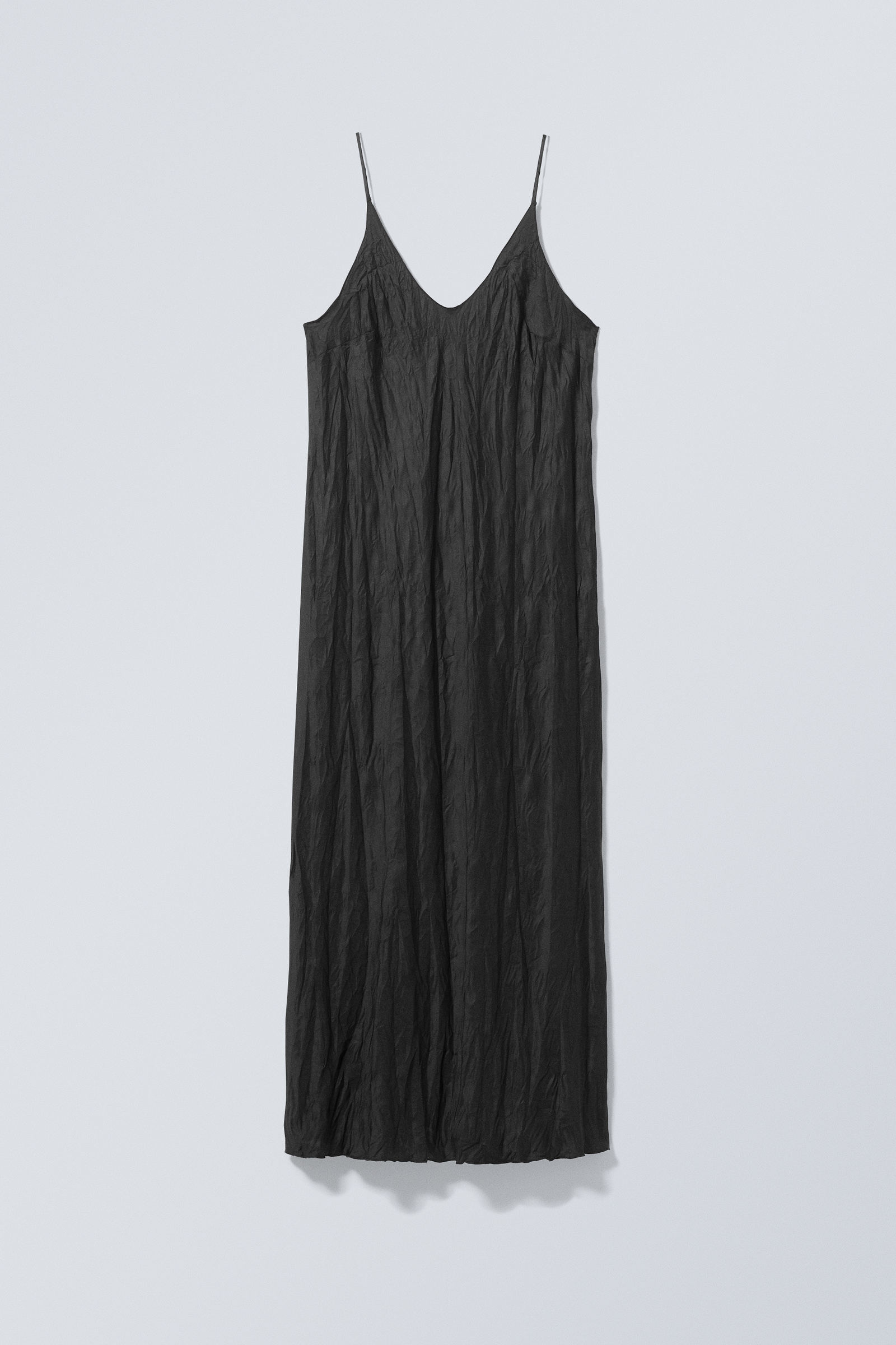 #000000 - Lea Crinkle Slip Dress - 1