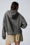 Dark Grey - Boxy Heavyweight Zip Hoodie - 3