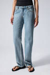 Novel Blue - Light Blue - Arrow Low Rise Regular Straight Leg Jeans - 1