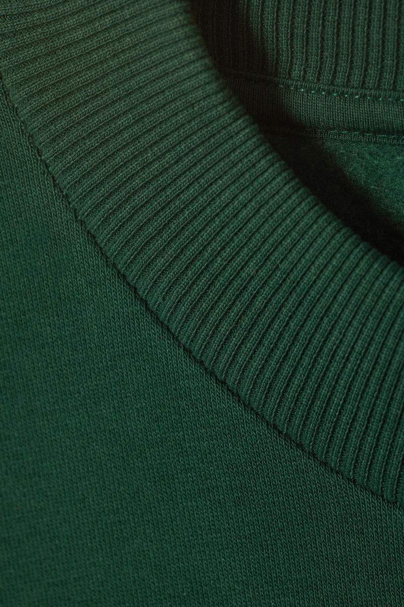 relaxed heavyweight sweatshirt - Dark Green | Weekday EU
