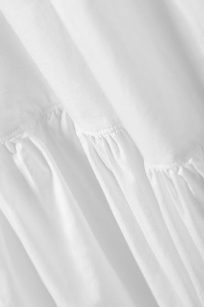 tiered maxi poplin skirt - White | Weekday GB