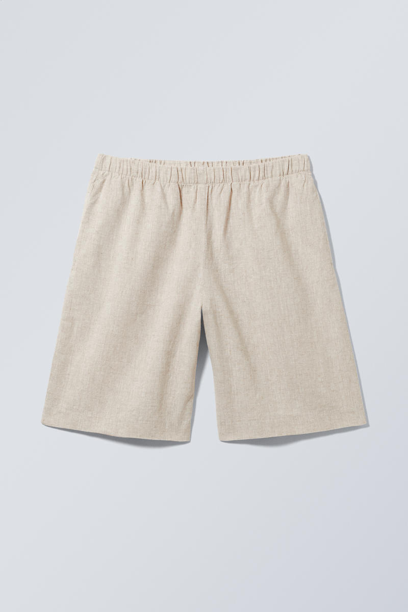 Avslappnade shorts i linneblandning – Weekday