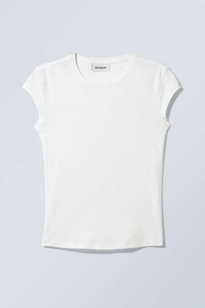 slim fitted top - White | Weekday GB