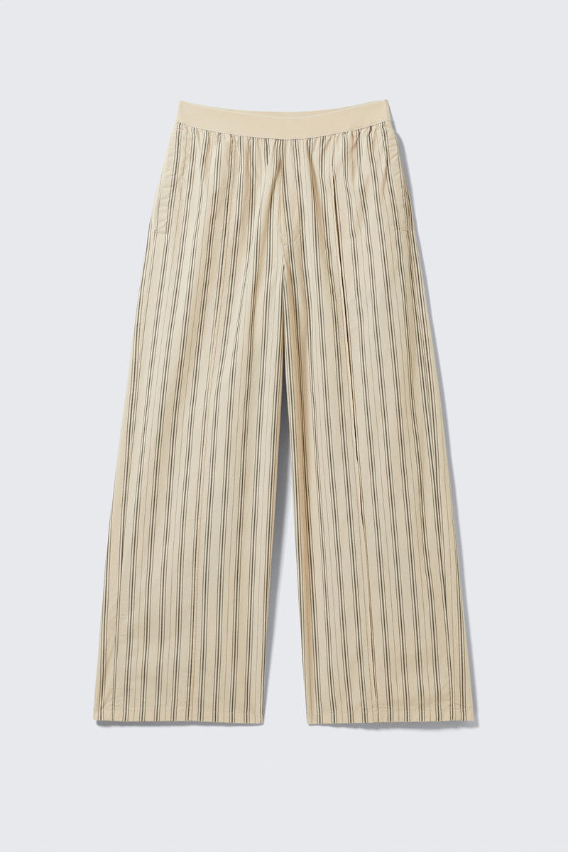 Weekday Striped Loose Cotton Pyjama Trousers