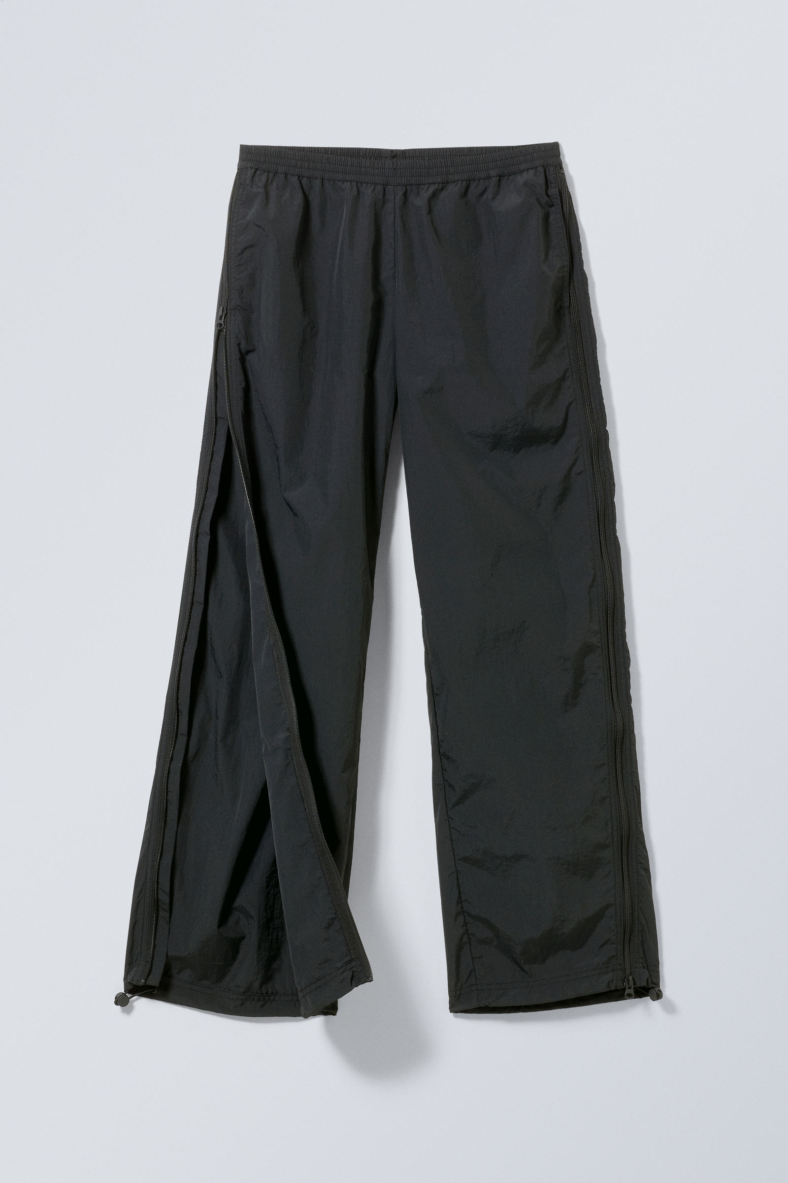 simona side zip track trousers - Black | Weekday EU