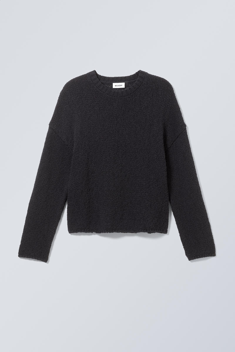 Cropped Heavy Knitted Sweater