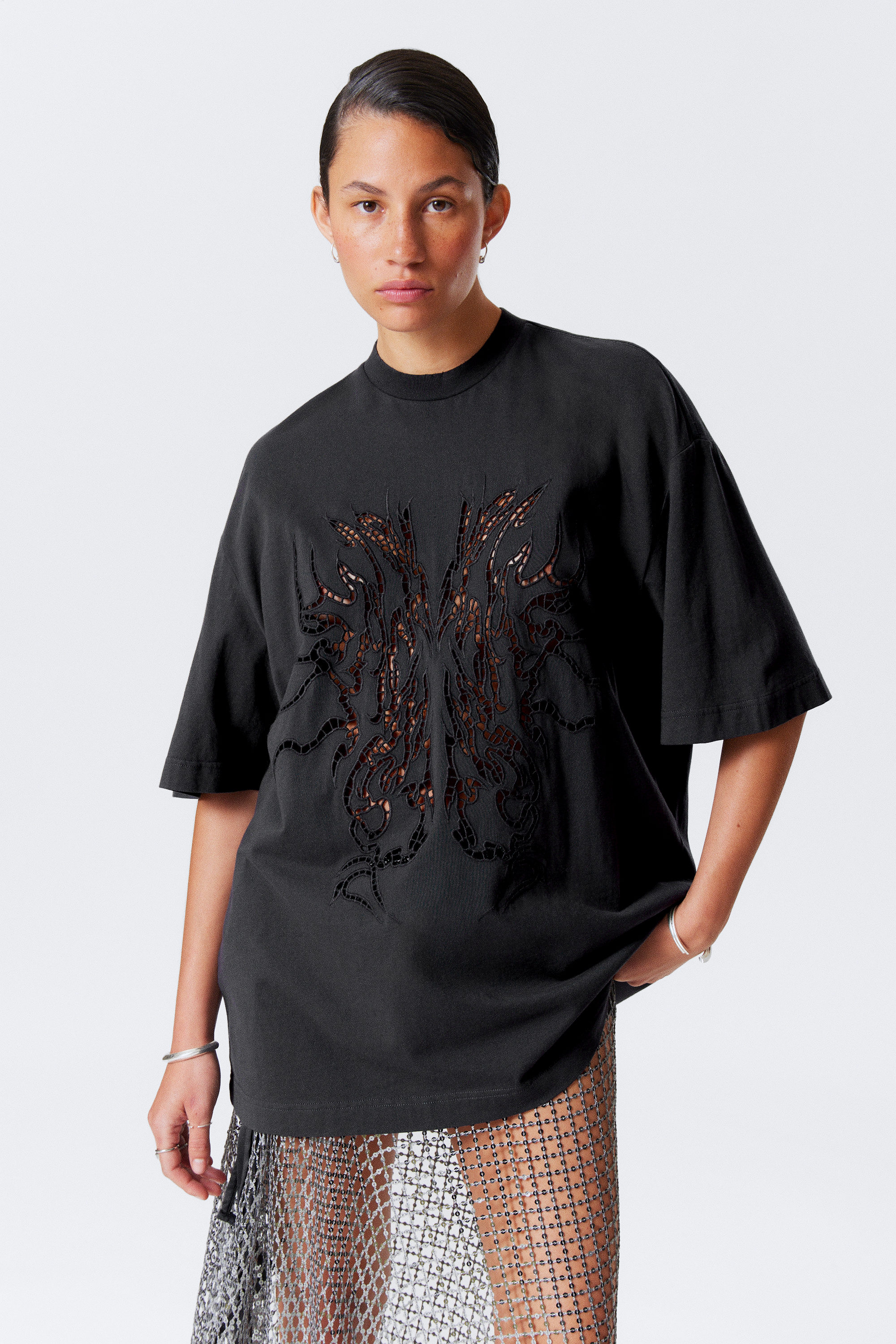 Broderie Anglaise Oversized T-shirt