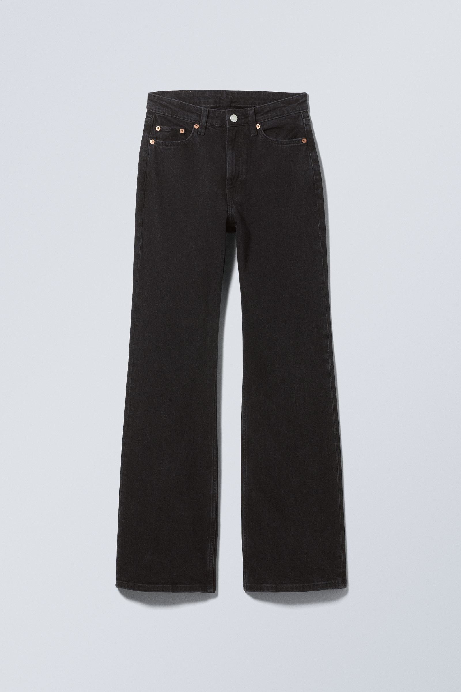 #000000 - Glow High Flared Jeans - 1