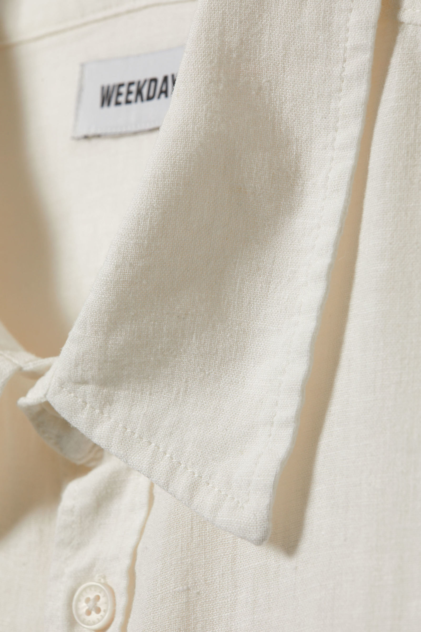 White - Oversized Linen Shirt - 4
