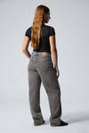 Clay Grey - Grey - Rail Mid Rise Loose Wide Leg Jeans - 4