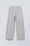 Grey Melange - Loose Long Heavyweight Sweatpants - 2