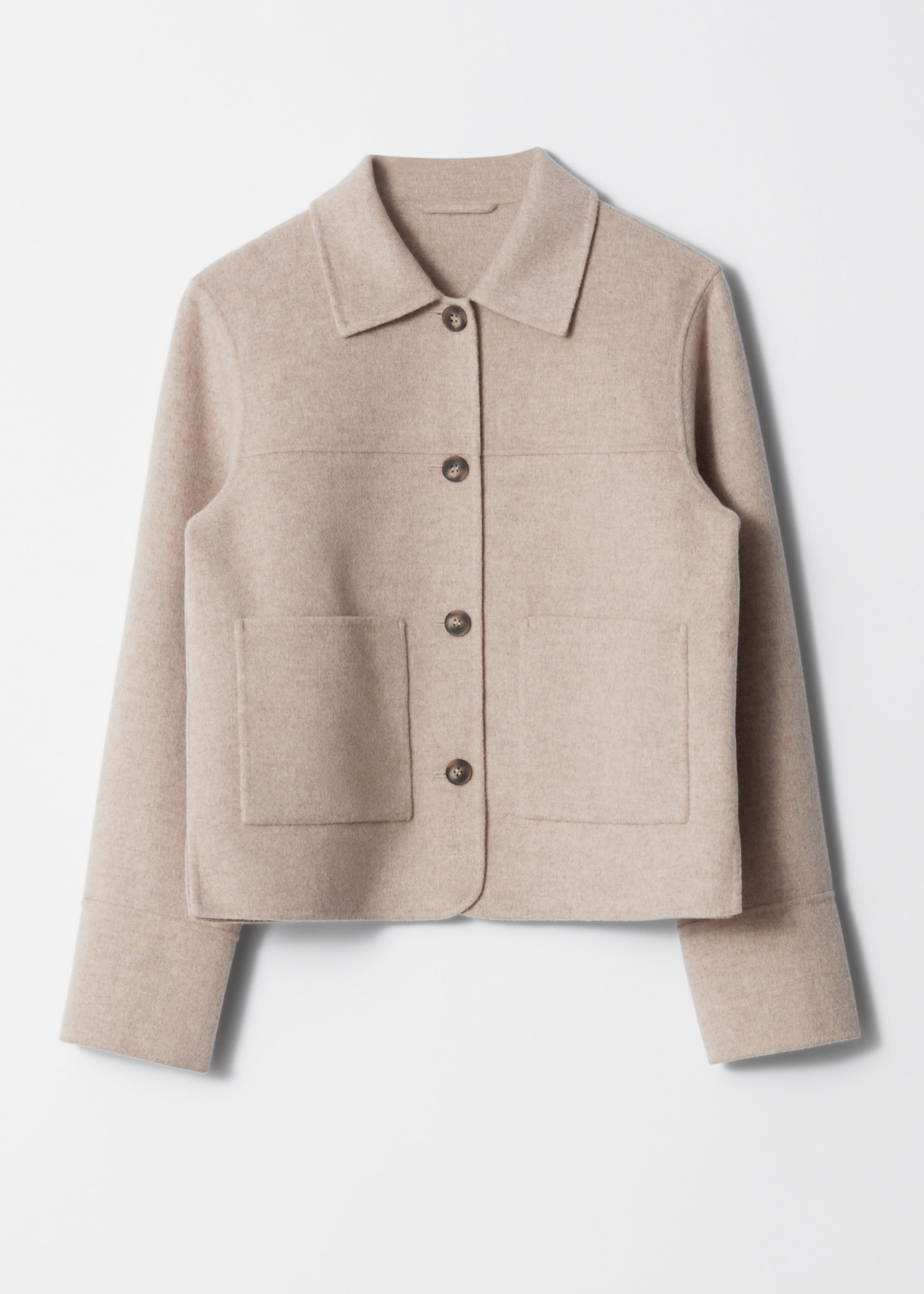 Collared Wool Jacket Beige Jackets Other Stories NO