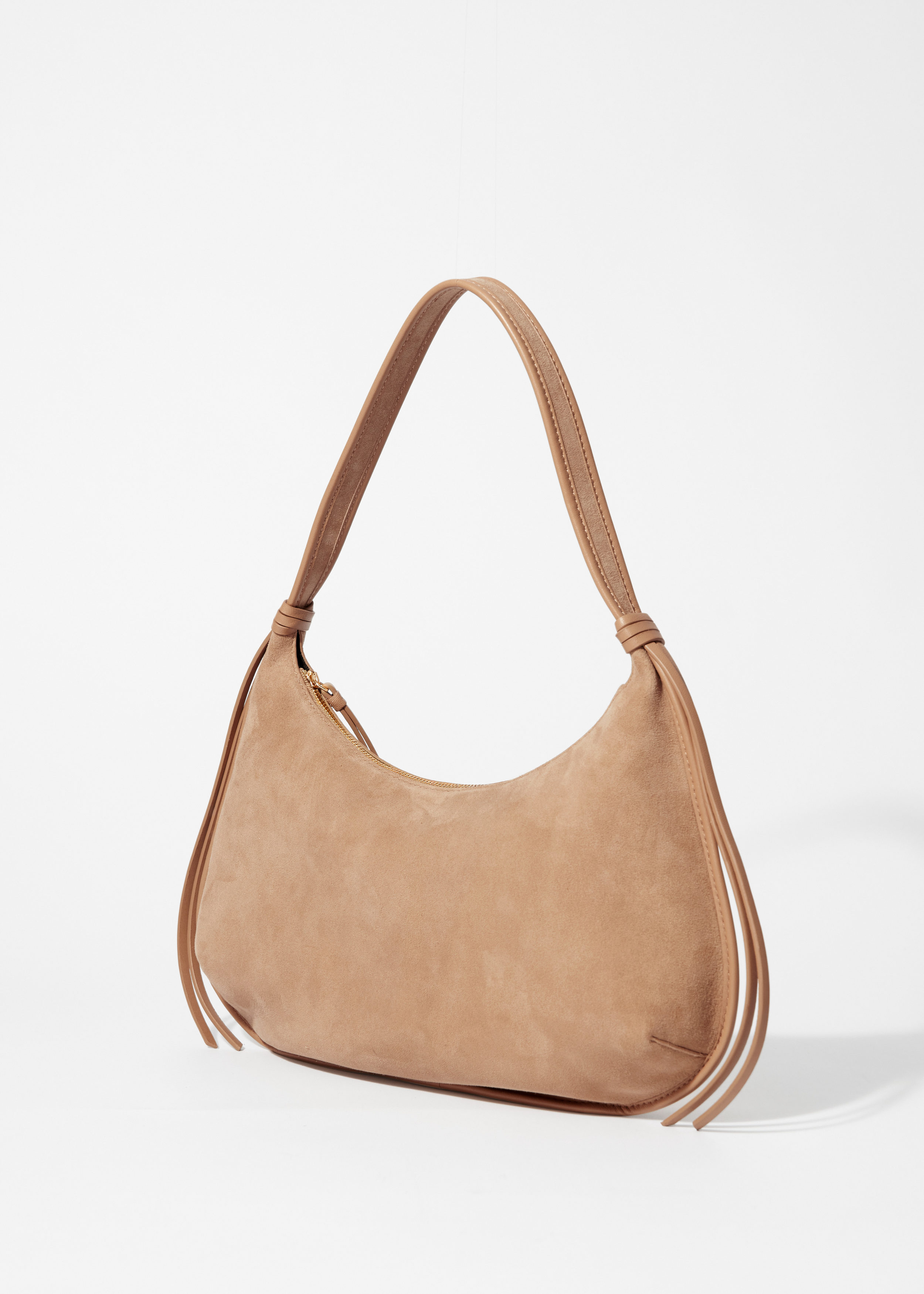 Fringed Suede Shoulder Bag - Light Beige - & Other Stories GB