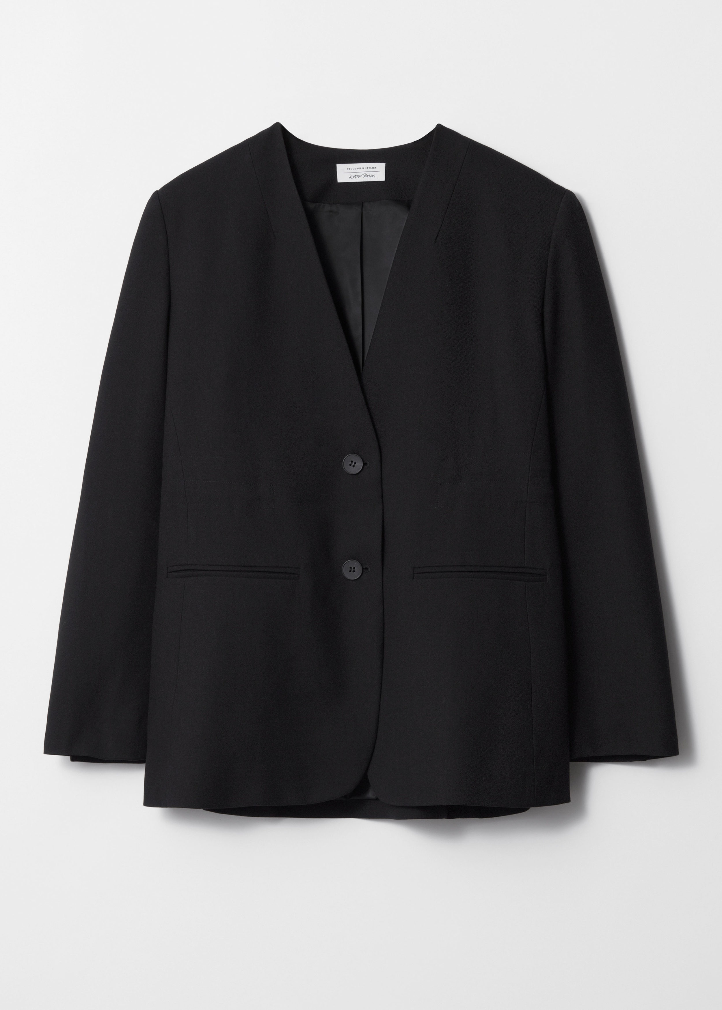Collarless Blazer - Black - Blazers - & Other Stories US
