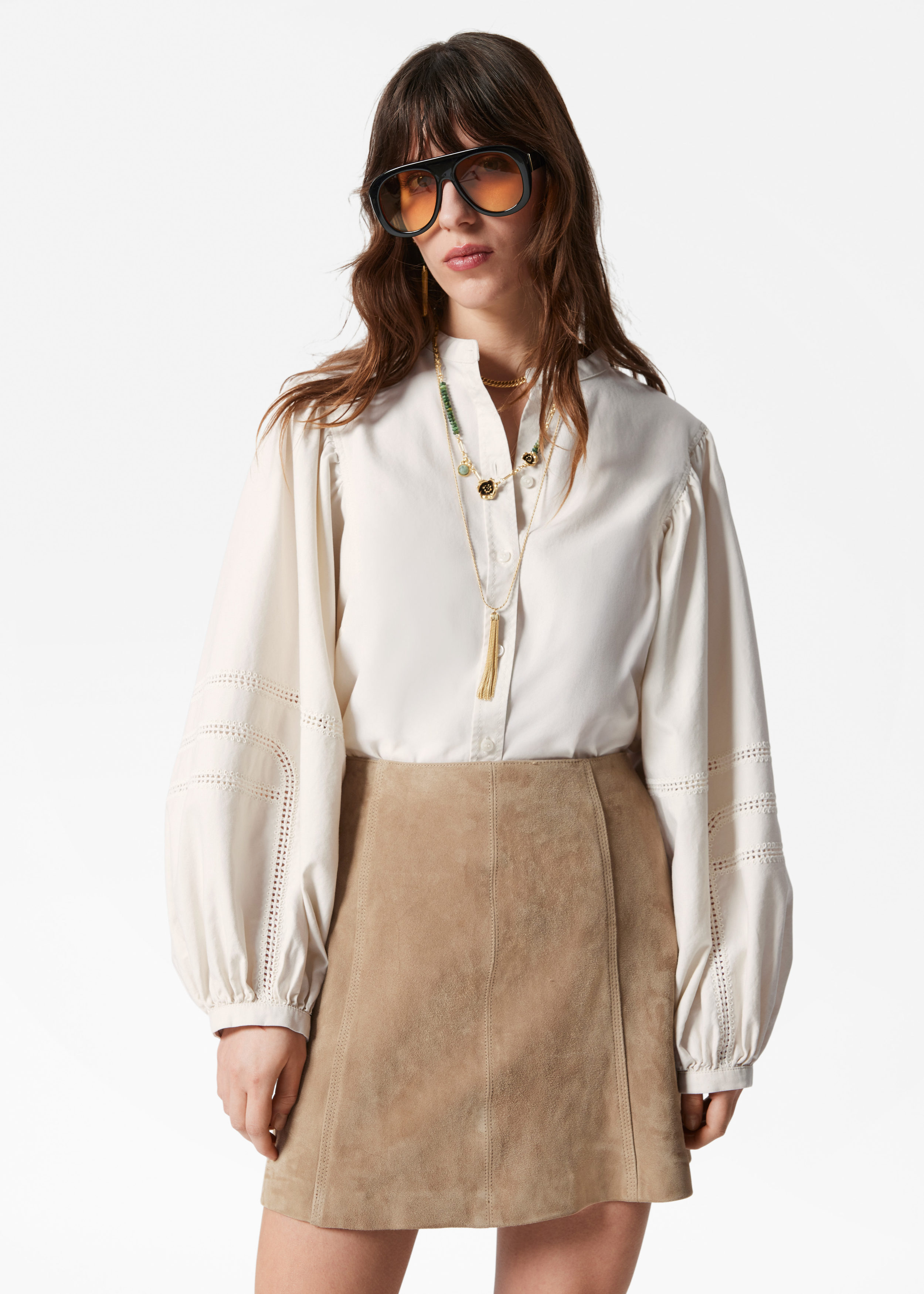 Voluminous Sleeve Blouse