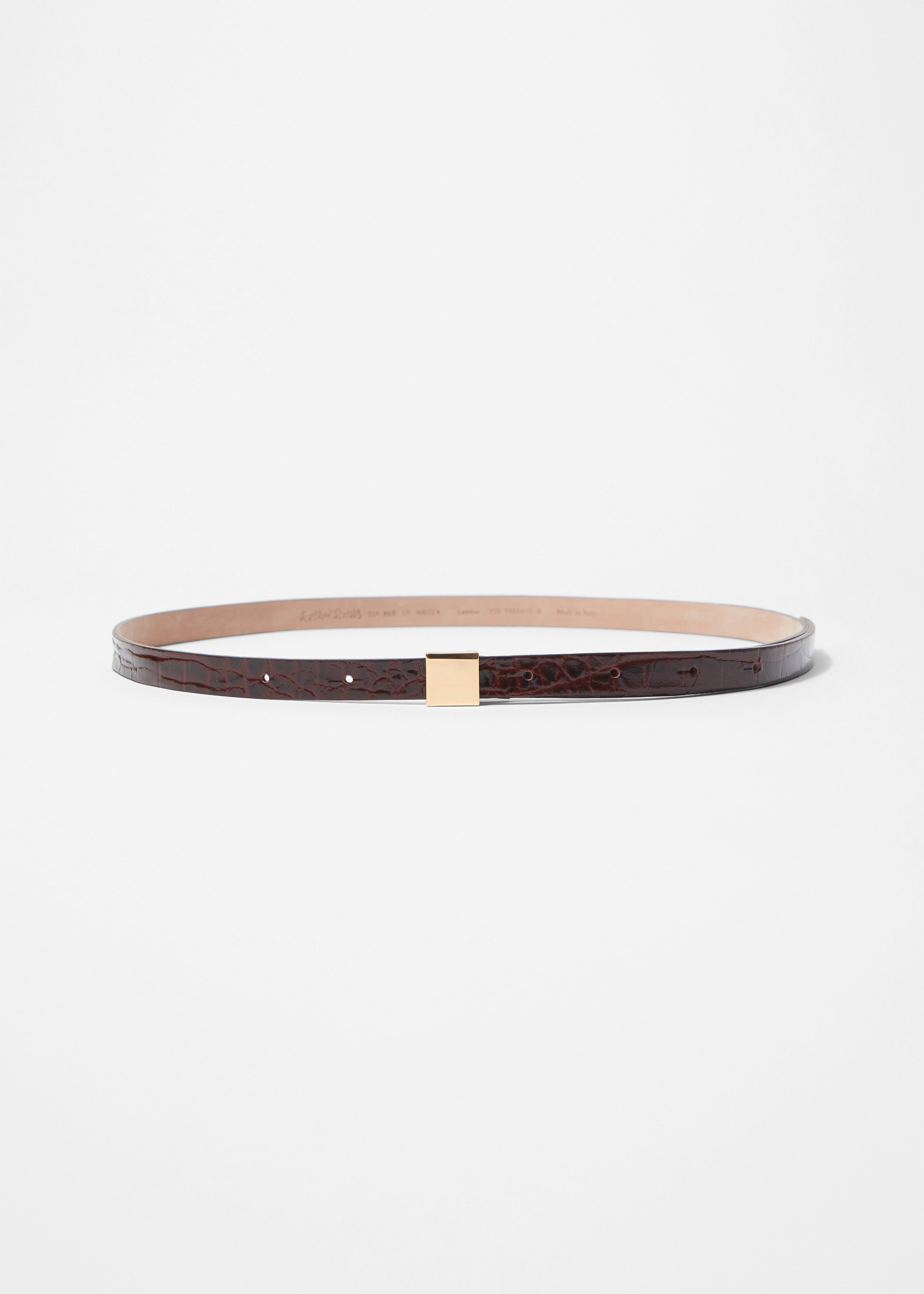 Square-Buckle Leather Belt - Brown - & Other Stories NL