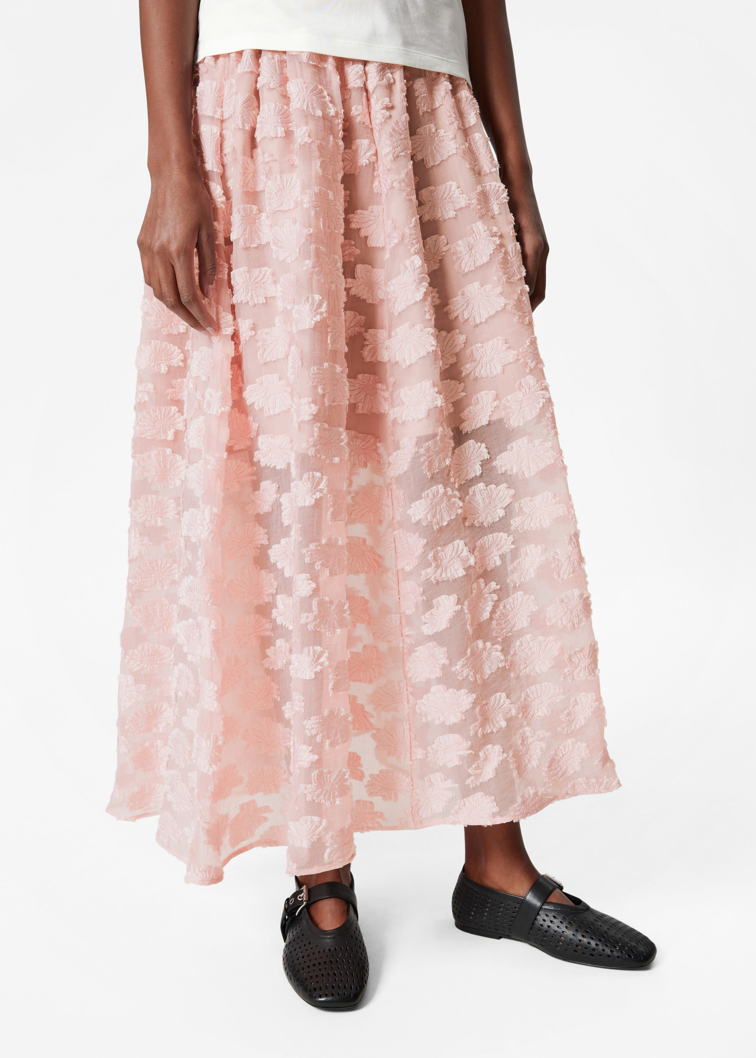 & Other Stories Floral-Appliqué Midi Skirt | King's Cross