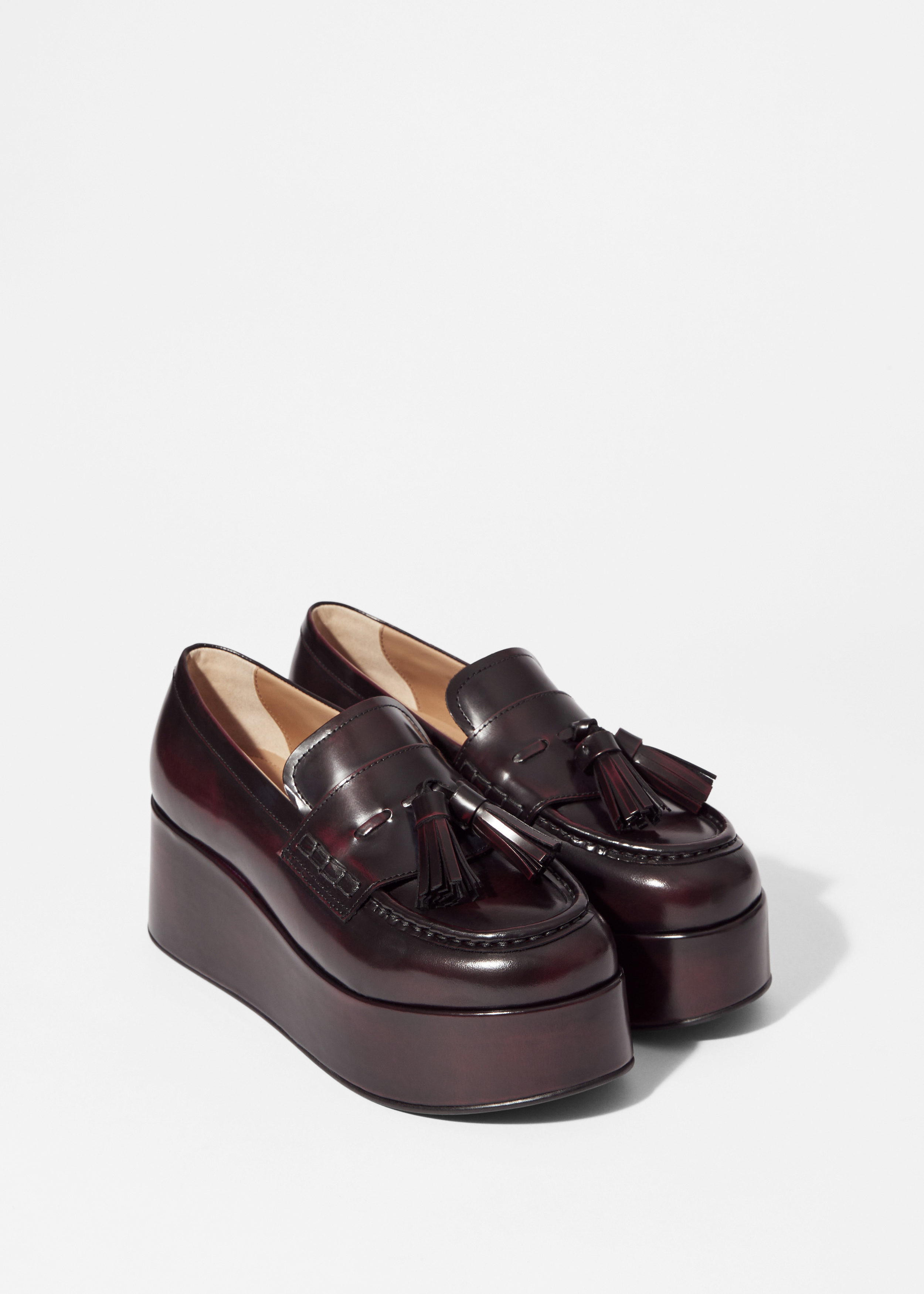 Flatform Leather Loafers