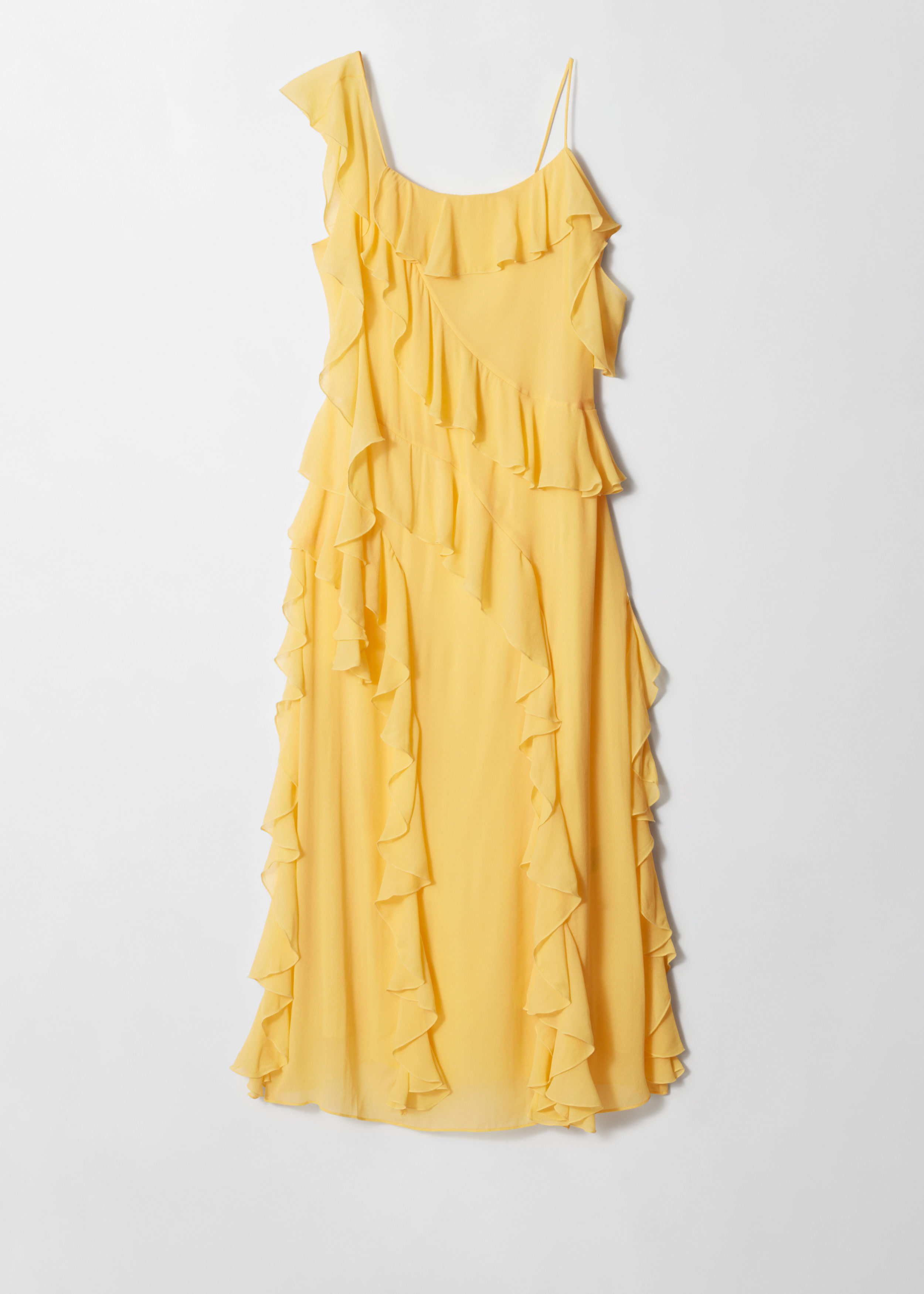& Other Stories | Ruffle Maxi Dress | Yellow | 12