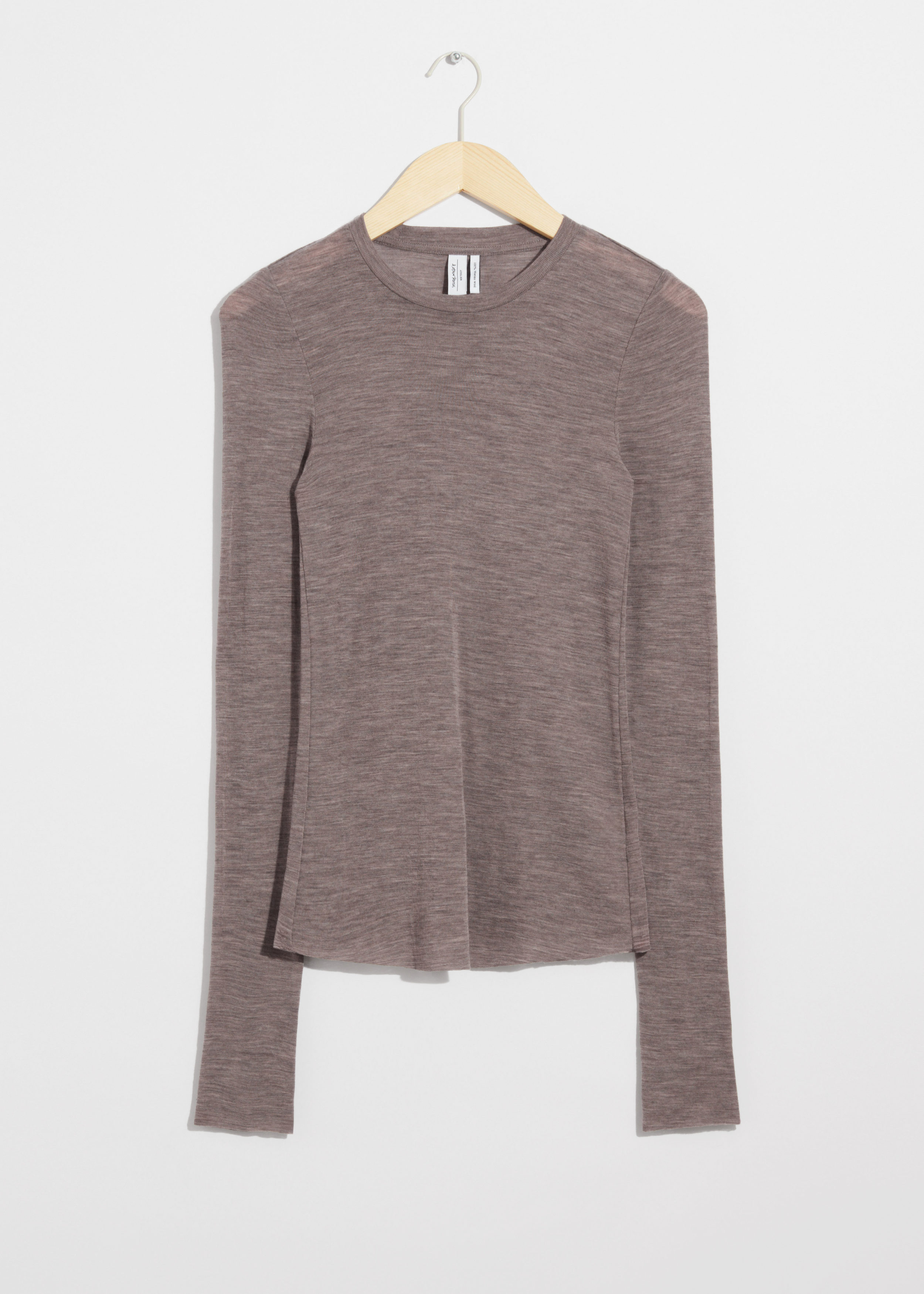 Sheer Wool Top - Mole - Long sleeve tops - & Other Stories BE Sheer Wool Top - Mole - Long sleeve tops - & Other Stories BE
