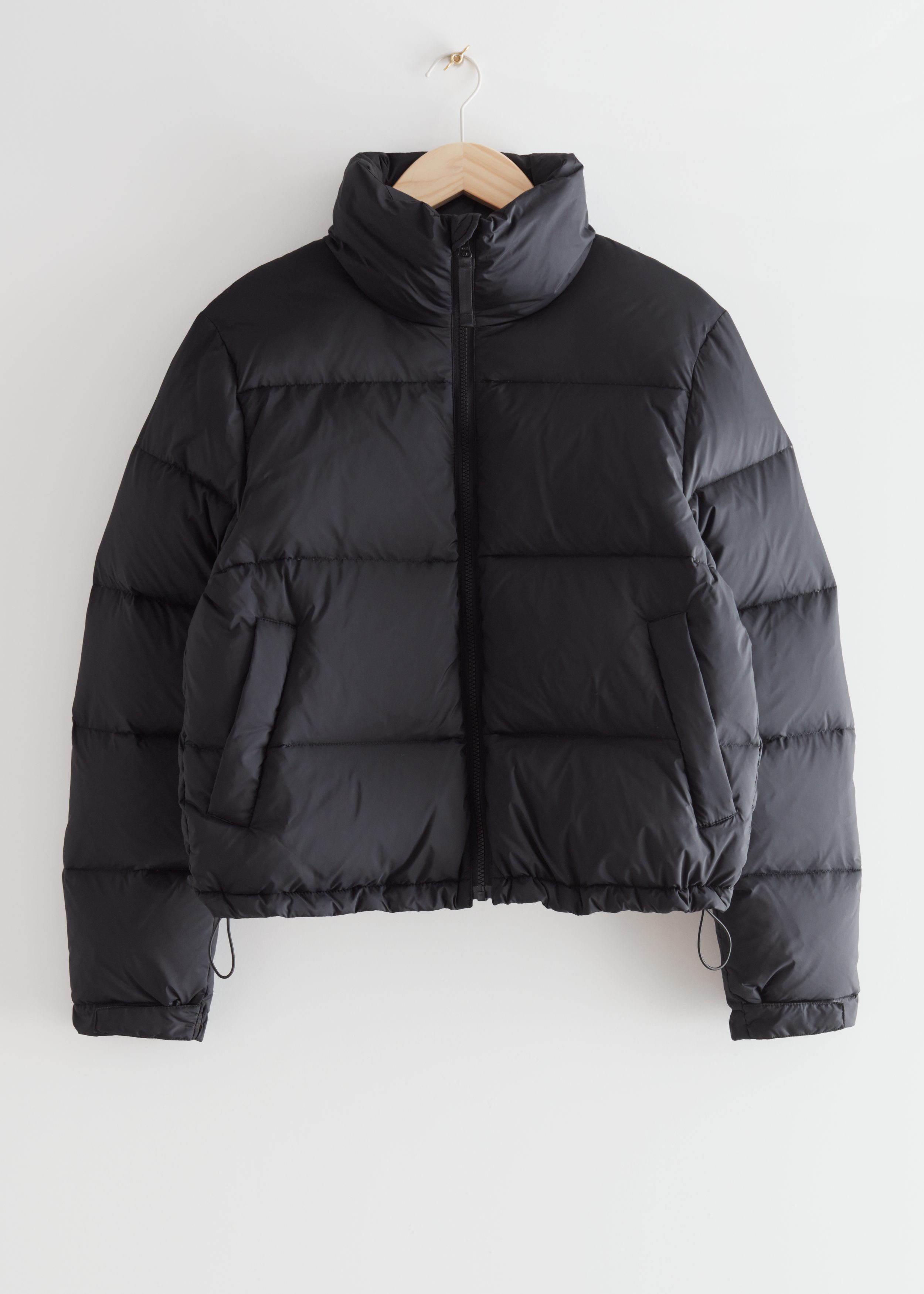 Boxy Puffer Jacket Black Jackets Other Stories BE