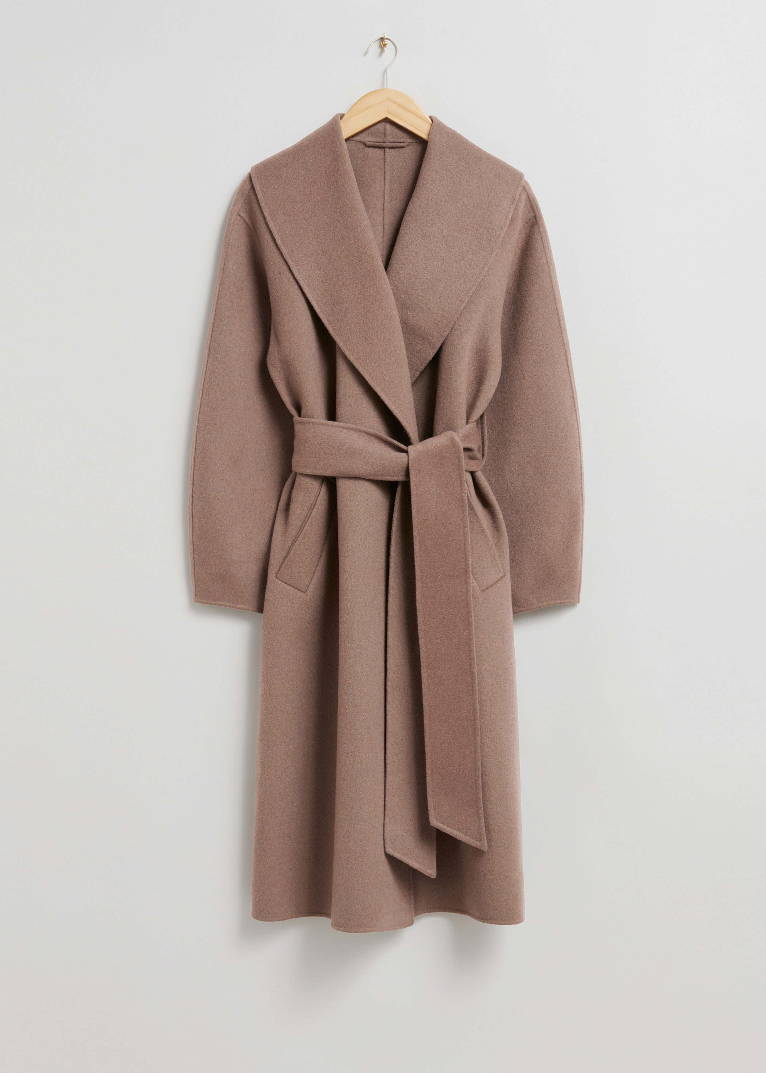 Oversized belted wool coat online