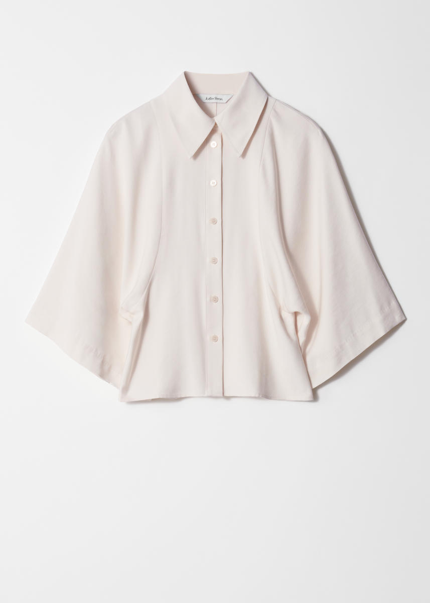 & Other Stories Wide-sleeve Shirt In White