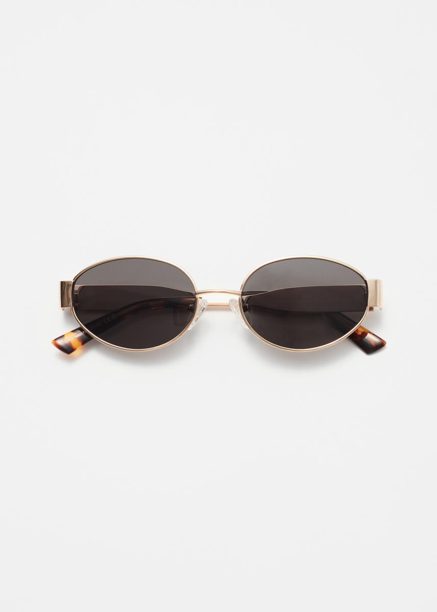 & Other Stories Metal-frame Oval Sunglasses In Gold