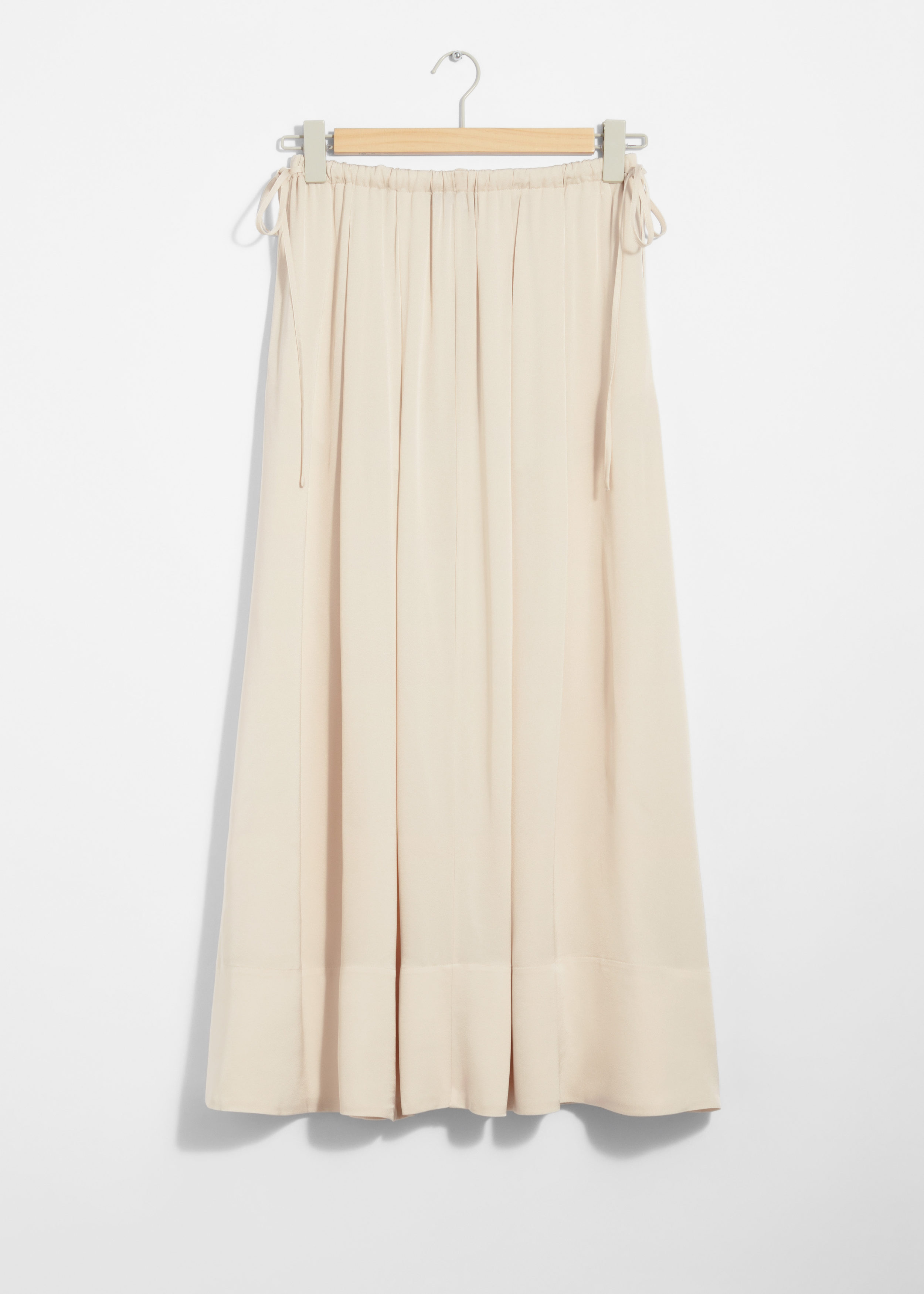 Maxi Skirt Drawstring Heart Skirt Other Stories Pleated Drawstring