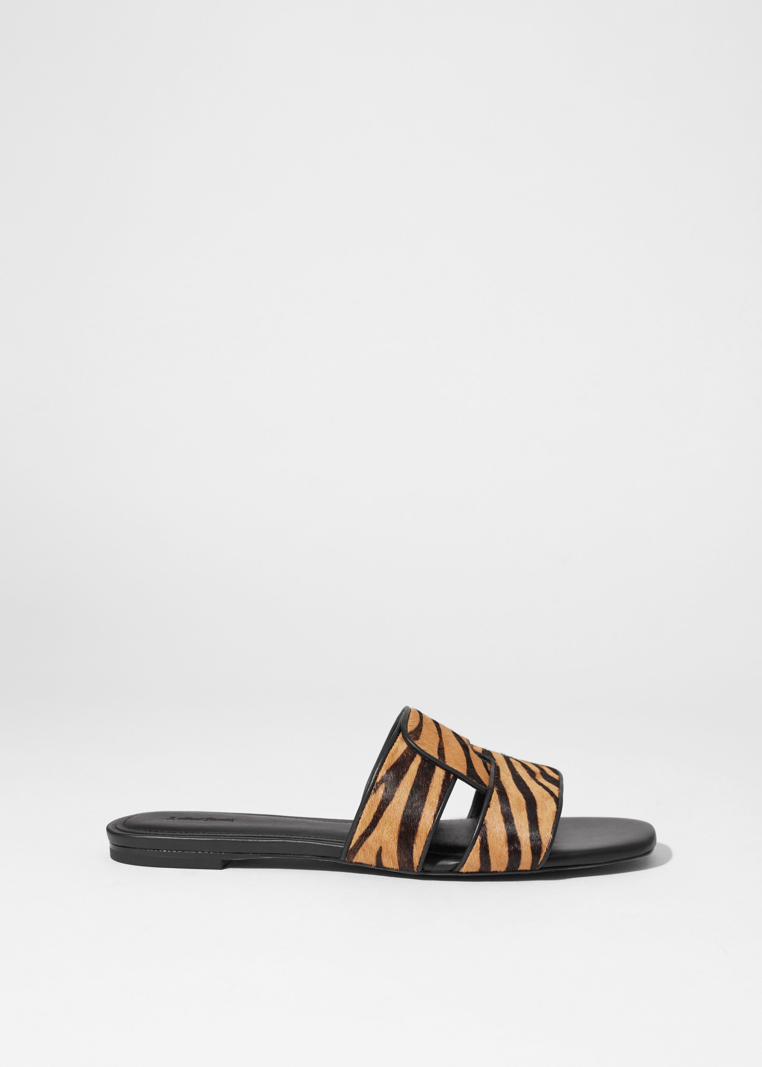 “& Other Stories” Zebra Slides Leather Slides - Brown Zebra - Shoes - & Other Stories AD
