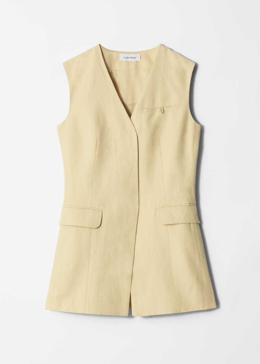 & Other Stories Tailored Vest In Yellow