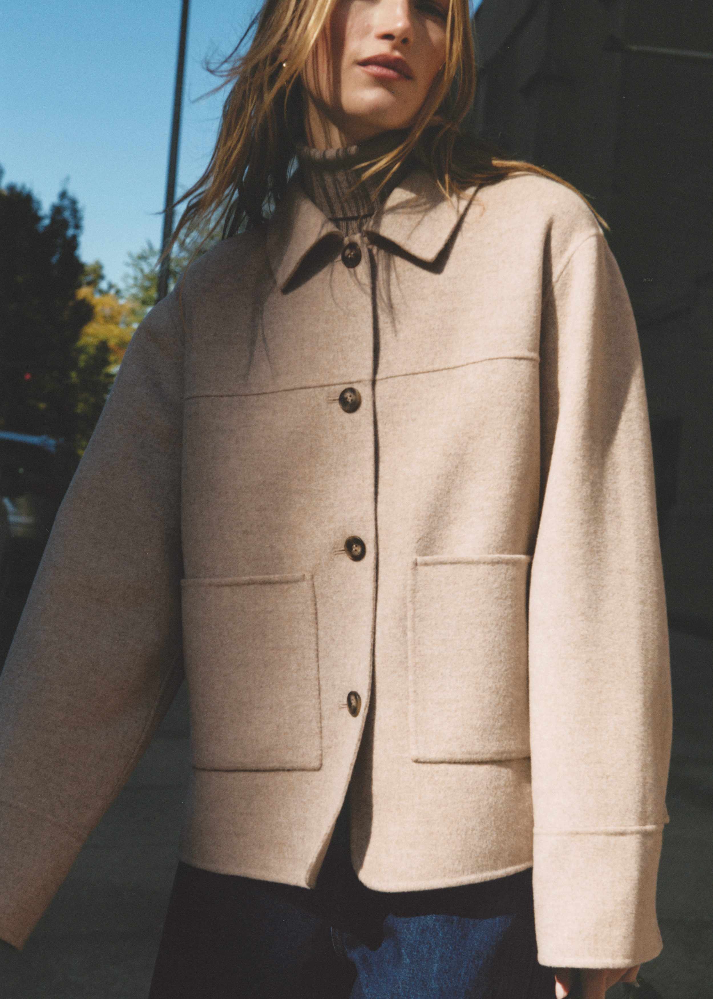 Collared Wool Jacket - Beige - Jackets - & Other Stories BE Collared Wool Jacket - Beige - Jackets - & Other Stories BE