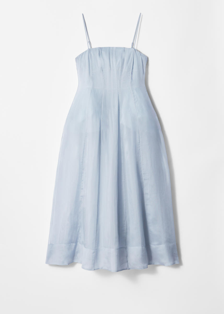 & Other Stories Flared Midi Dress In Blue