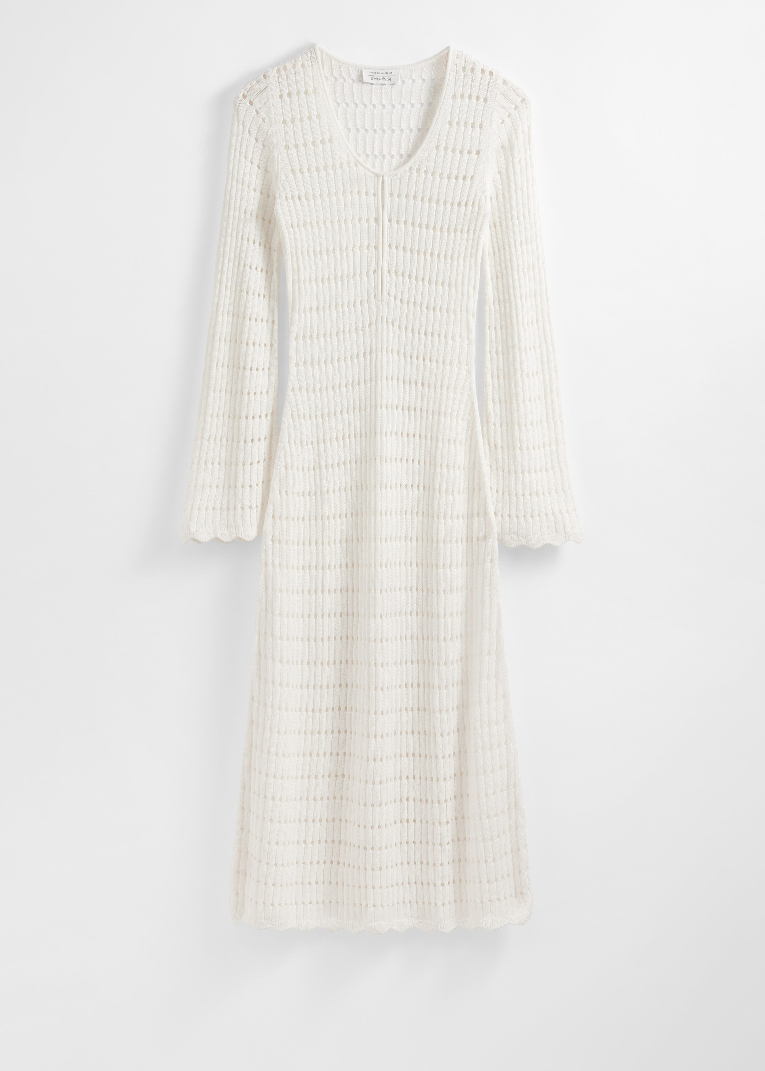 aqua knit dress Teneika Crochet Knit Maxi Dress / Light Aqua | MESHKI main image 0