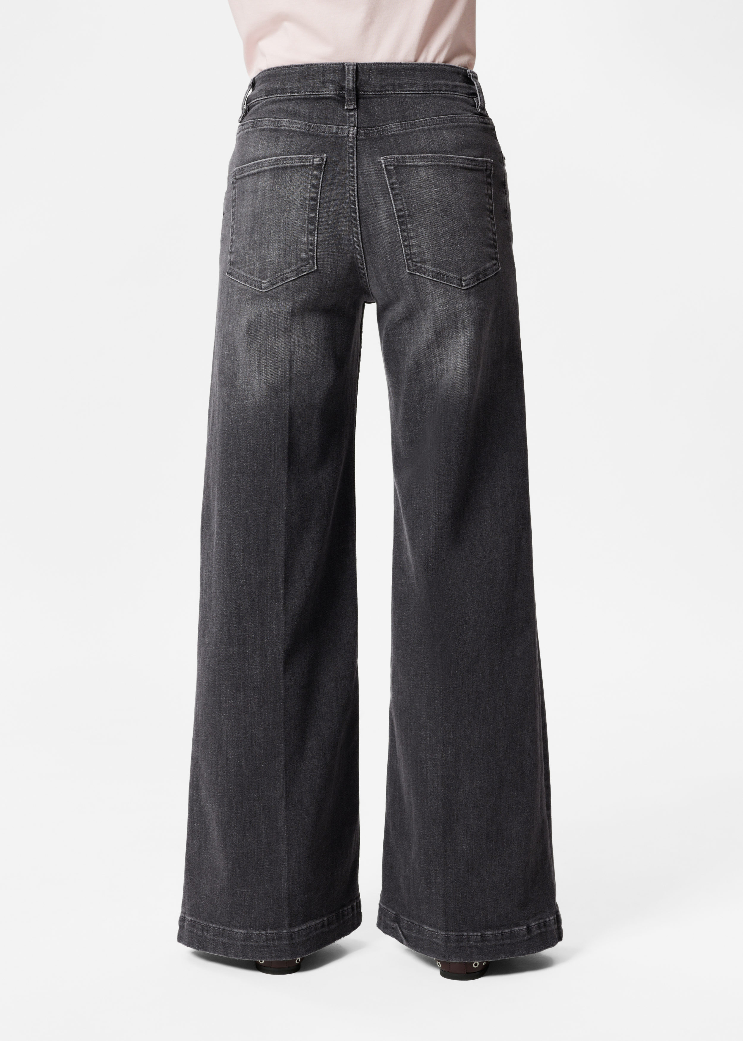 High-Waist Flared Jeans - Washed Black - & Other Stories BE