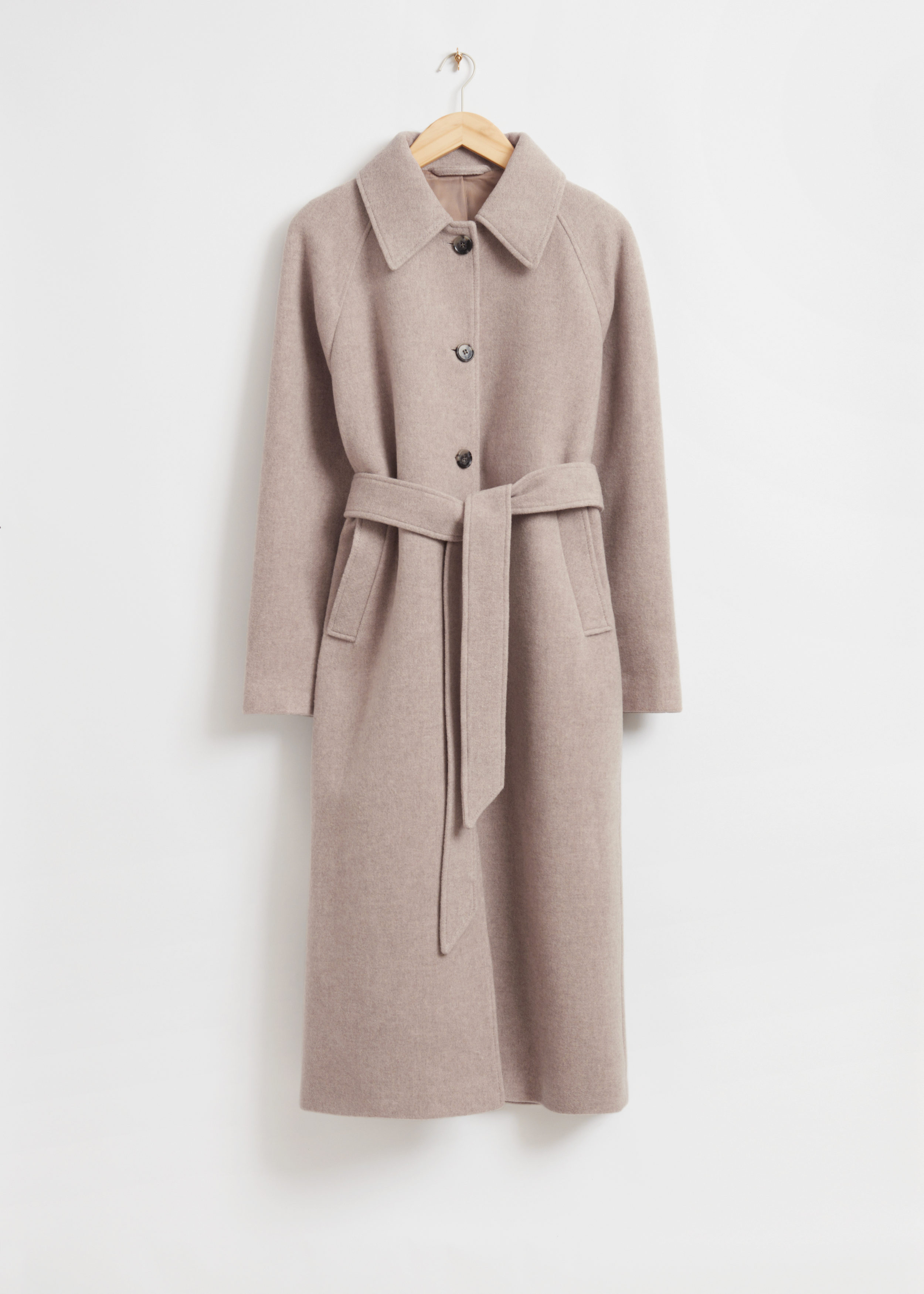 Relaxed Wool Blend Coat