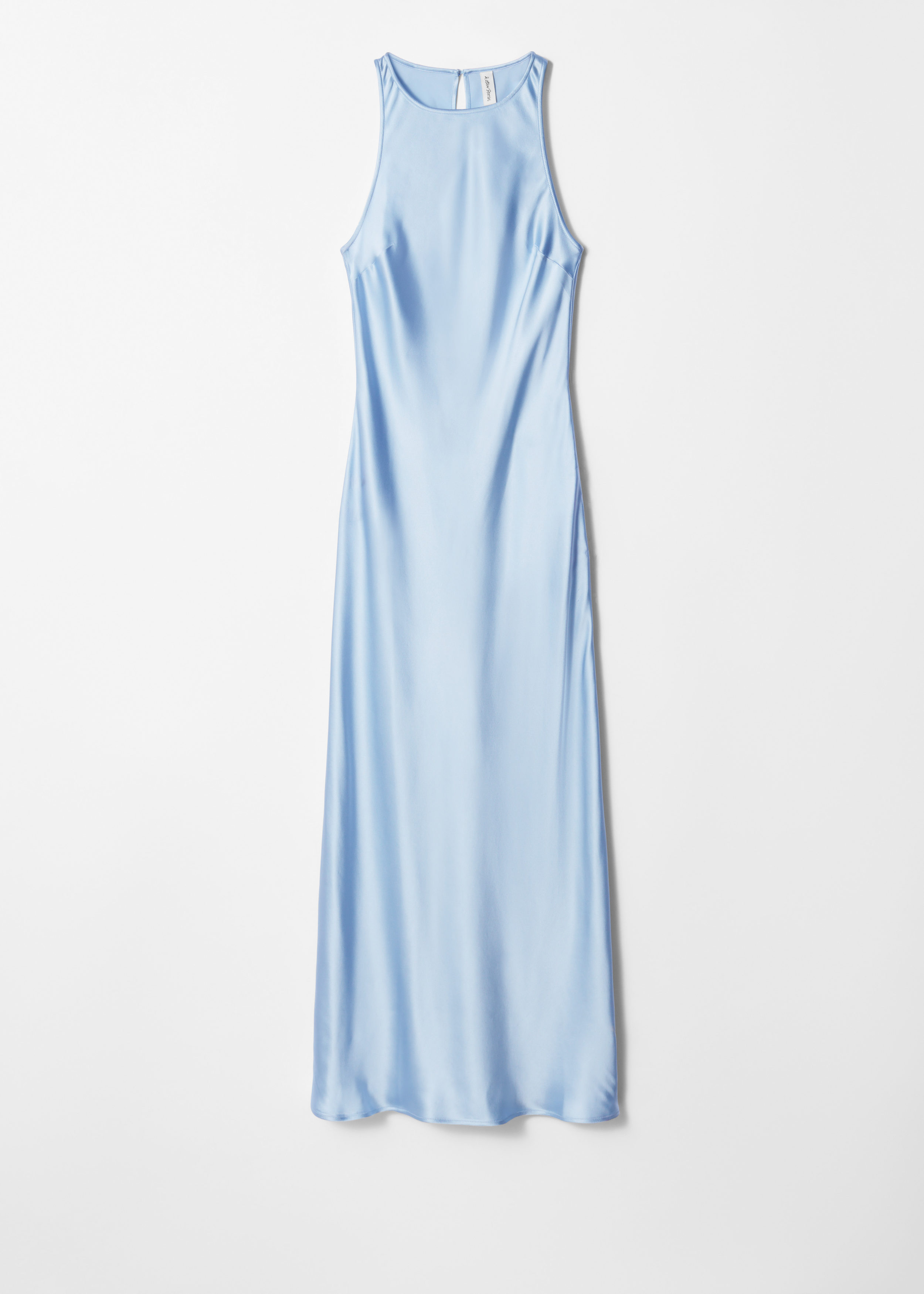 Sleeveless Satin Midi Dress - Light Blue - & Other Stories US