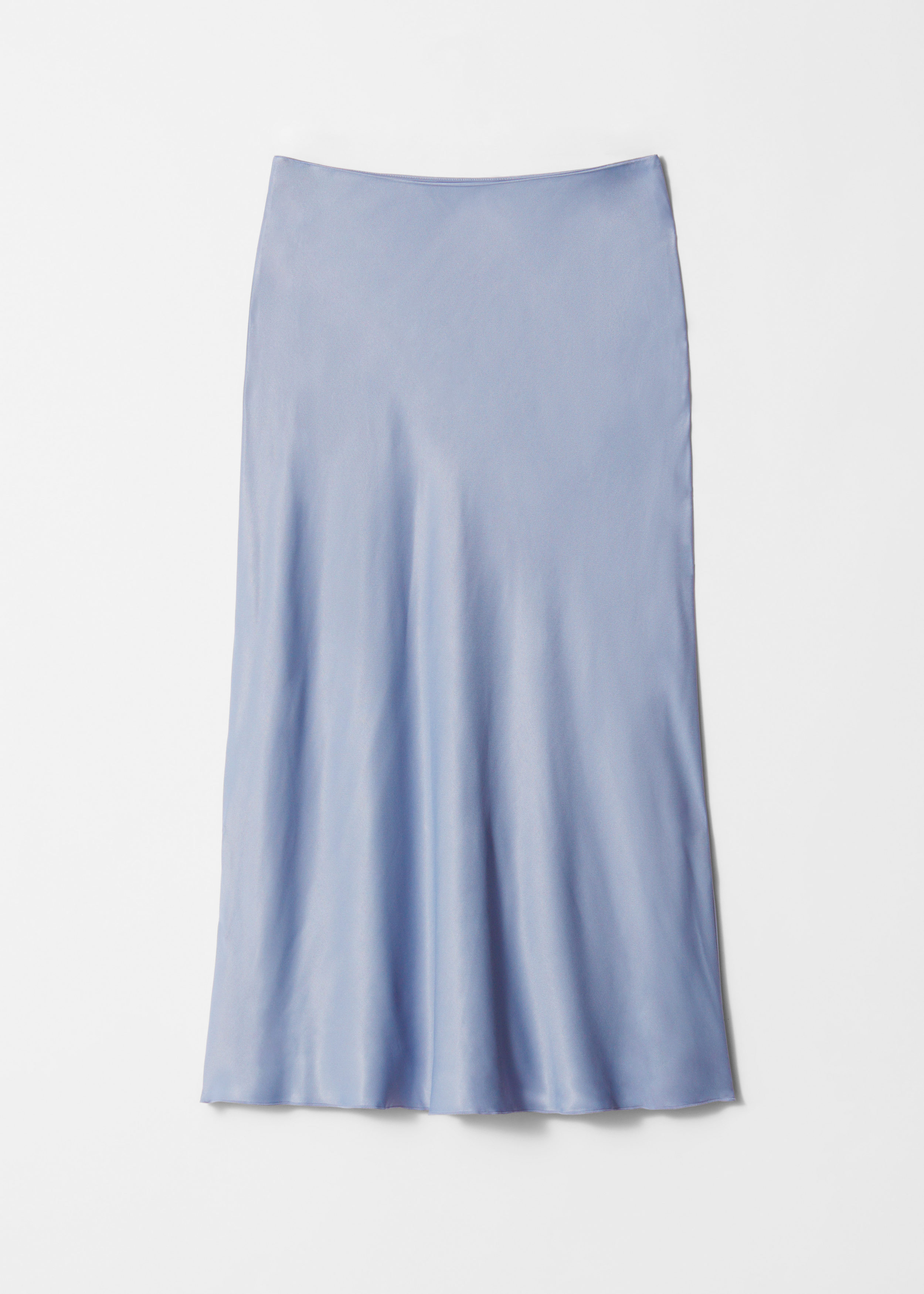 Satin Skirt in Light Powder Blue