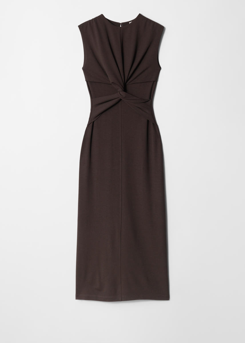 & Other Stories Twist-detail Maxi Dress In Brown