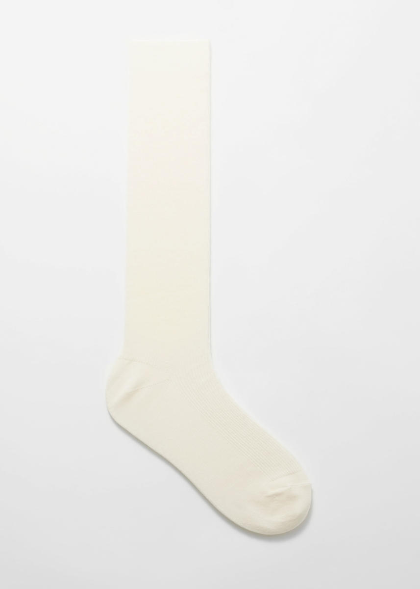 & Other Stories Soft Knee-high Wool Socks In White
